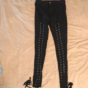 Fashion nova lace up pants